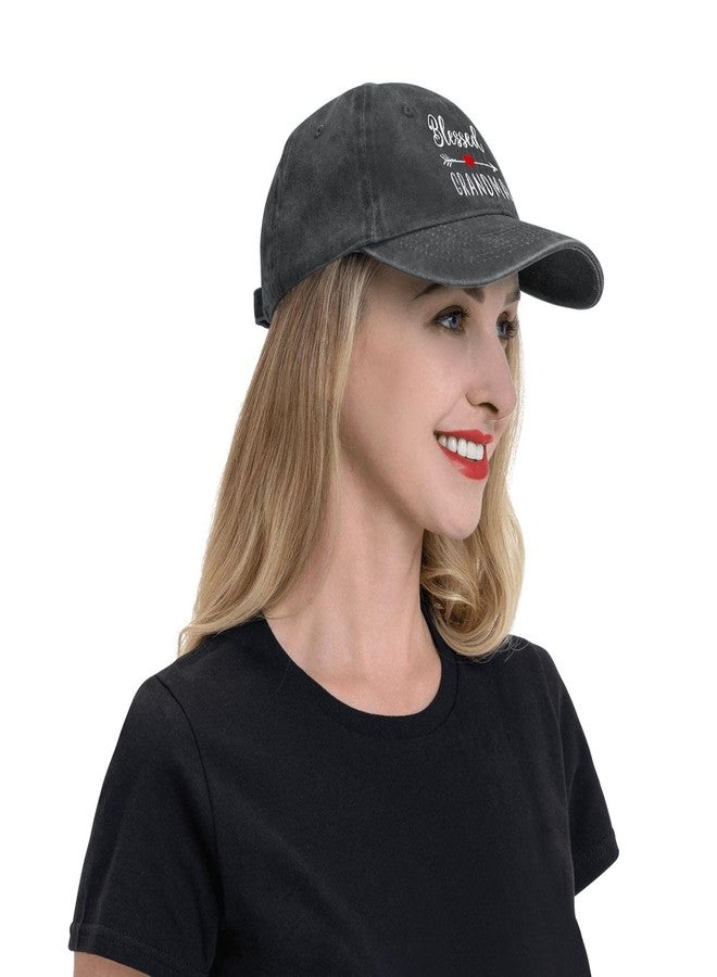 AIMASTZ Blessed Grandma Embroidered Baseball Cap Vintage Washed Adjustable Cowboy Hat Gifts for Grandma Women,Black - Image 5